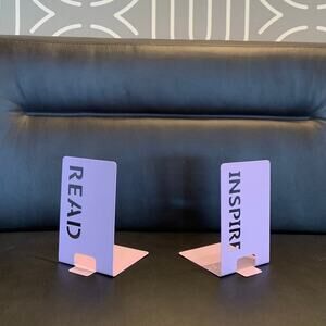 Metal 3D Effect Inspire Read Cutout Decorative Bookends
